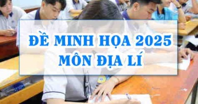 Đề minh họa môn Địa 2025 thi tốt nghiệp THPT